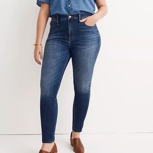Madewell 10” high rise skinny jeans Danny wash
